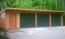 Flachdach Holzgarage - 01