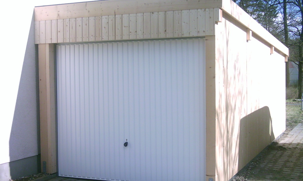 Flachdach Holzgarage - 05 Flachdach Holzgarage - 05