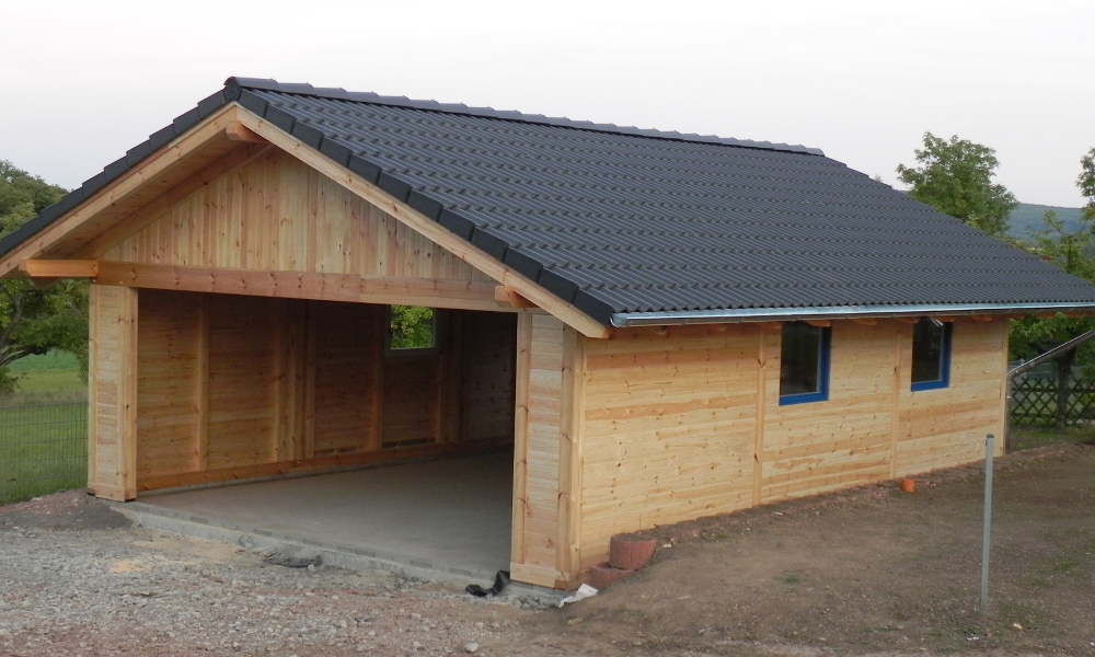 Satteldach Oldtimer Holzgarage - Koblenz Satteldach Oldtimer Holzgarage - Koblenz